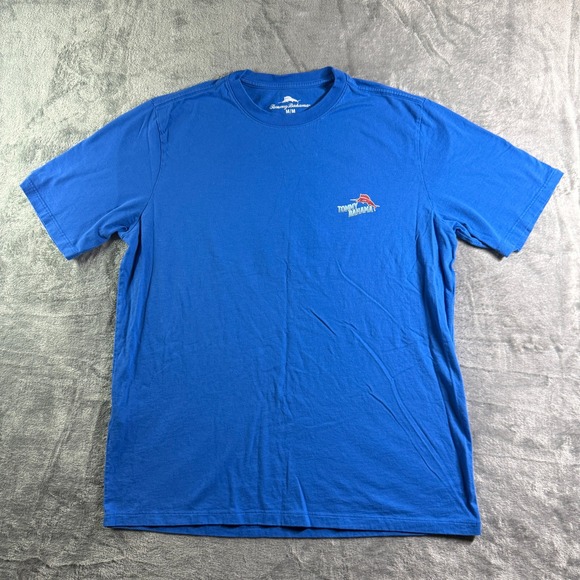 Tommy Bahama Scenic Drive Golf T-Shirt Graphic Print Tee Blue Size M - Picture 1 of 8
